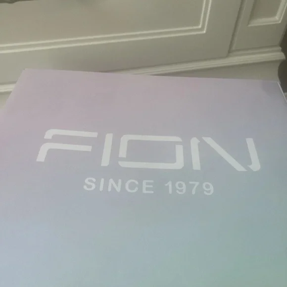 FION Oil Painting Jacquard with Leather Tote Bag Navy Blue Purse BRAND NEW - Picture 10 of 13